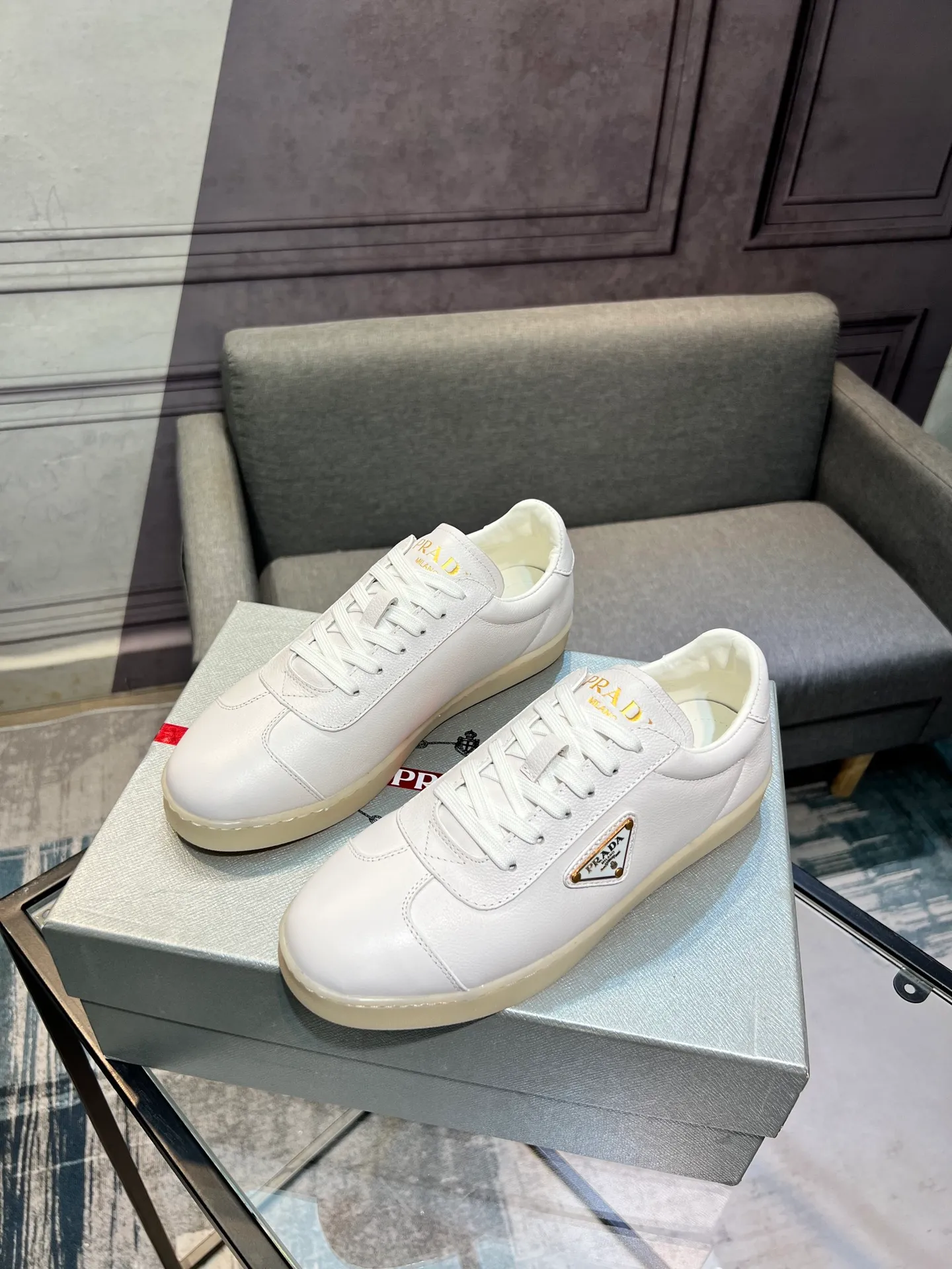 Men's shoes 💰540 [PRADA] Men's shoes are popular in the counter, official website synchronization, 1 high-quality shipment ✔️ Original frosted cowhide + cowhide lining, 1🆚1 replica, original sole, 38-45 (45 customized, non-refundable)